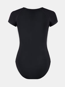 Fabricante personalizado corto manga larga cremallera traje de baño de una pieza traje de baño surfista traje de baño para mujer - Product Image 5