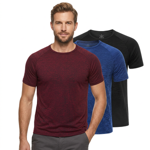 Camiseta de lona 100% algodón para hombre, corte regular, ecológica, de secado rápido, teñida lisa, de alto gramaje, lavada con ácido, venta al por mayor OEM - Product Image 1