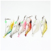 Leurre souple artificiel imitation crevette avec hameçons 9cm/6g biomimétique lumineux pour poisson noir à grande bouche