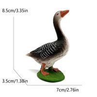 Figurines d'animaux de ferme en PVC à assembler : Taureau Hastings, Kangourou, Lapin, Cochon, Grand Canard Jaune, Oie Jaune Tachetée, Coq