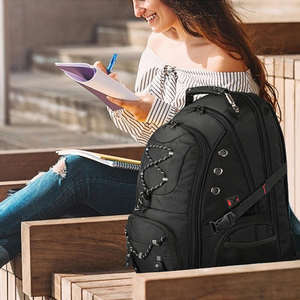 Sac à dos professionnel personnalisé grande capacité, antivol, avec port USB, pour ordinateur portable, en Oxford et PU, idéal pour l'école et les activités de plein air - Product Image 6