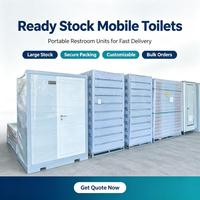 Cabine extérieure préfabriquée en panneaux sandwich à montage rapide en 10 minutes avec salle de douche, couleur personnalisée, toilettes mobiles urbaines pour lieux publics