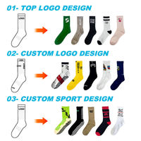 Chaussettes de sport antidérapantes pour hommes, design automne de haute qualité, avec logo et grip, pour la course et le football, personnalisables