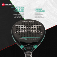 Raquette de padel Arronax AT10 2025, noire, noyau en EVA avec carbone 18K, Pelotas De Padel Racquet