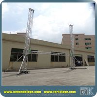 Estructura de armazón de tubo de marco de escenario de aluminio barato para altavoces line array