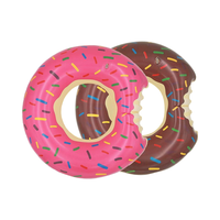 Feiyale – Lot de 2 bouées gonflables écologiques en PVC en forme de donut, 23,6 pouces, pour jeux d'été à la plage et décorations de fête pour enfants