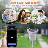 Capteur de sol intelligent WiFi solaire pour extérieur, moniteur d'humidité, de température et de conductivité électrique (EC), capteur de plantes IP66 pour jardin et balcon