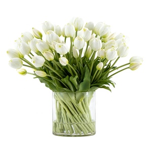 Flor de <span class=keywords><strong>Tulip</strong></span>án Artificial Beige Hecha a Mano al por Mayor, 400x400x380mm, para Arreglos Florales de Boda y Día de San Valentín - Product Image 6
