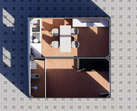 Villa préfabriquée écologique de luxe entièrement équipée, maisons préfabriquées modernes modulaires de 60 m2