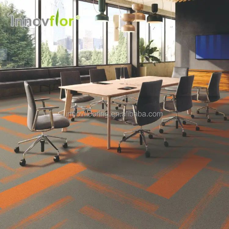 100% Nylon Carpet Tile New Design Decorative Popular Carpet 25*100cm With Pvc Back