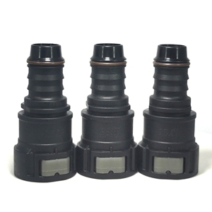 ข้อต่อแบบเร็ว SAE 15.82 QC แบบสองปุ่ม ขนาด 3/8 นิ้ว สำหรับสายขนาด <span class=keywords><strong>ID14</strong></span> 180 องศา - Product Image 1