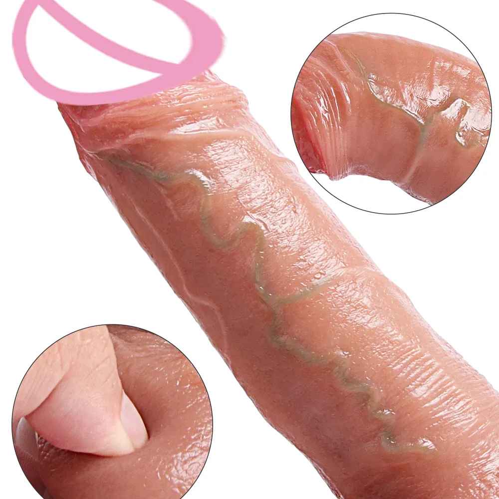 Jouets sexuels en silicone pour femmes avec ventouse stimulateur du point G godes de pénis longs et réalistes pour la masturbation féminine