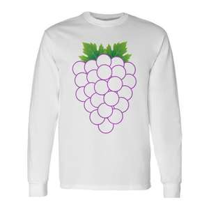 Camiseta de manga larga para amantes de la ensalada de frutas de Halloween, disfraz de uvas - Product Image 1