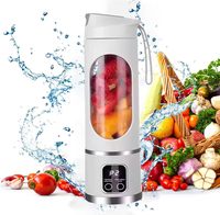 Elektrische Masticating Juicer Blender 450ML USB Oplaadbaar Draagbaar 12 Roestvrijstalen Messen Buiten- en Autogebruik Borstelloze Motor