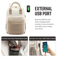 Nouveau Sac à Dos Portable Antivol USB Grande Capacité au Design Simple et Tendance pour Ordinateur Portable, Idéal pour les Affaires, les Voyages et l'École