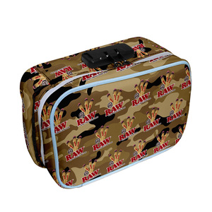 Borsa portaoggetti antiodore personalizzata con stampa integrale, rivestita in carbonio attivo, per tabacco ed erbe, con lucchetto a combinazione - Product Image 3