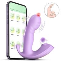 Vente chaude femmes portable APP contrôlé corps masseur G-Spot culotte sucer vibrateur Top produits de sexe