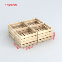 Étagère de présentation modulaire en bois et métal, robuste, autoportante, résistante à la rouille, avec cadre en acier blanc, multi-niveaux, inclinée, pour fruits et légumes