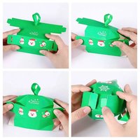 Boîte de rangement personnalisée pour boules de Noël, emballage de bonbons et de gelées à suspendre à l'arbre de Noël, faite à la main, haut de gamme, en matériaux recyclés, pour la vente au détail