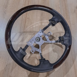Pièces d'<span class=keywords><strong>auto</strong></span> personnalisées d'usine WZSEAHI <span class=keywords><strong>volant</strong></span> universel classique rétro en bois de noyer 380mm - Product Image 2