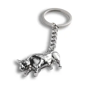 Bull Shape Metal Key Pendant Creative Key Chain Gifts Letter Car Brand Logo Custom Luxury Keychain