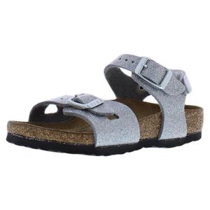 Sandalias Birkenstock Rio As Narrow Ps para Niña, Plateadas Brillantes, Planas - Product Image 5