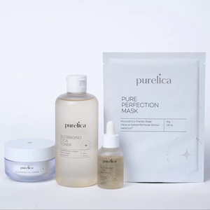 Purelica 4 Étape PDRN Coffret Cadeau Toner Ampoule Crème Ralentissement Apaiser Hydrater Rougeurs Soulagement Raffermissant Éclaircissant Vegan - Product Image 1