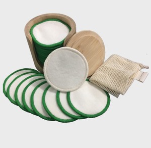 Tampons démaquillants en bambou personnalisables et disques en <span class=keywords><strong>coton</strong></span> biologique <span class=keywords><strong>lavables</strong></span>, lingettes nettoyantes pour le visage écologiques, option de logo personnalisé - Product Image 1