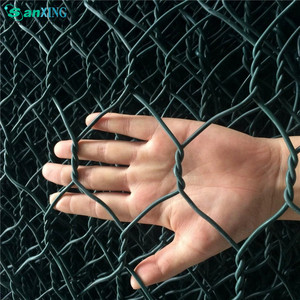 Panier en treillis métallique hexagonal revêtu de PVC pour clôture de jardin et aménagement paysager - Product Image 1