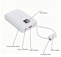Chargeur portable PD45W - Charge rapide, grande capacité, 20000mAh, batterie externe mobile, batterie externe portable compacte pour l'extérieur