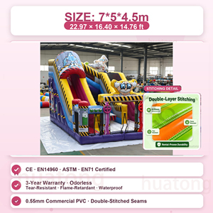 Castillo Inflable Comercial de PVC para Niños, Combinado con Tobogán, para Alquiler en Fiestas - Product Image 3
