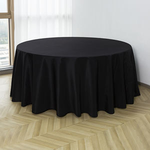 Premium 120-Inch White Anti-Stain Round Polyester Woven Spandex <b>Table</b> <b>Cover</b> Customizable Size/Color/Design Washable Hotel Use - Product Image 6