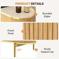 Meja TV Modern MDF Mewah 70" dengan Pintu Geser dan Desain Beralur