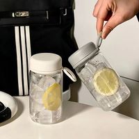 Vente en gros 450ml de gobelet GYM portable avec logo personnalisé transparent Bouteille d'eau de sport en plastique Infuseur de fruits