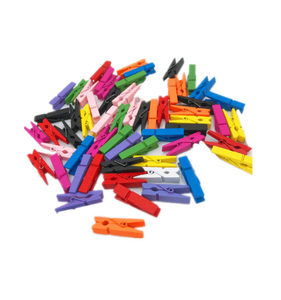 <span class=keywords><strong>Mini</strong></span> épingles <span class=keywords><strong>à</strong></span> <span class=keywords><strong>linge</strong></span> en bois colorées 35x7mm, pinces <span class=keywords><strong>à</strong></span> <span class=keywords><strong>linge</strong></span> pour Photos, papier artisanal - Product Image 2