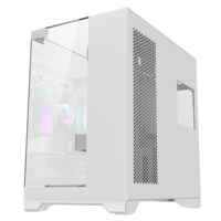 Boîtier PC de bureau ATX Full Tower avec panneau en verre trempé amovible, blanc, pour ordinateur de jeu, refroidissement du processeur