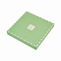 Boîte à couvercle amovible en papier texturé avec pelliculage brillant pour emballage de dattes au chocolat, avec insert en carton