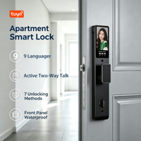 Cerradura Digital WiFi TUYA con Reconocimiento Facial 3D, Huella Dactilar, Contraseña y Desbloqueo por Código para Puertas de Madera - Personalizable