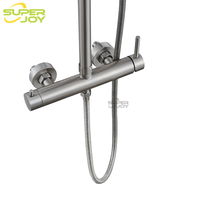 Vente directe usine : Système de douche économique et simple avec pommeau de douche pluie rond et douchette à main pour hôtel