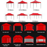 Tente pliante à auvent portable en aluminium 3x3m 10x10 pieds, imprimée sur mesure, chapiteau d'exposition à usage intensif, tentes d'exposition commerciale Gazebos