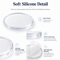 Tampons de protection en silicone transparents autocollants pour la protection des murs et la réduction du bruit