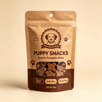 Sachet Doypack Premium Personnalisé en Papier Kraft avec Fermeture Zip pour Aliments pour Animaux de Compagnie (Chats et Chiens) – Emballage et Rangement
