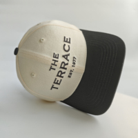 Casquette de baseball vintage en coton bicolore à 6 panneaux brodée pour café, visite de la ville, promenade décontractée, week-end