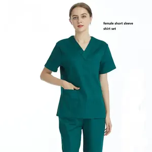 ملابس طبية عالية الجودة بأسعار الجملة، زي مستشفى من القطن 190 جرام، ملابس طبية للرجال والنساء، أطقم موحدة للجنسين - Product Image 4