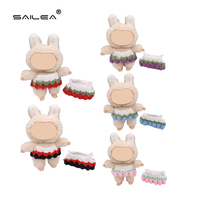 Vêtements de poupée en peluche personnalisés exclusifs Labu, série mode 15/17 cm, tissu multicolore, marque SAILEA, impression personnalisable