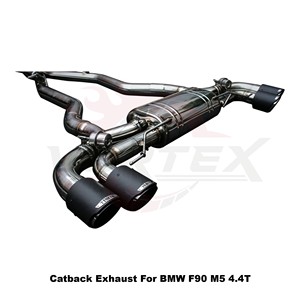 Vortex Electronic Valved <b>Exhaust</b> for BMW F90 M5 Competition 4.4T S63 Stainless Steel Quad Tips - Product Image 6