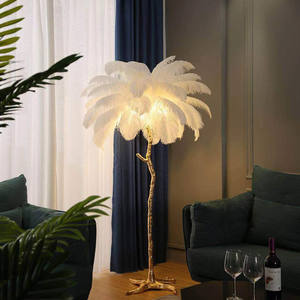 Nordique Designer <span class=keywords><strong>De</strong></span> Luxe Salon Palmier Lampes Debout Moderne <span class=keywords><strong>Plume</strong></span> D'autruche Lampadaire pour Intérieur Décor À La Maison Lampe - Product Image 2