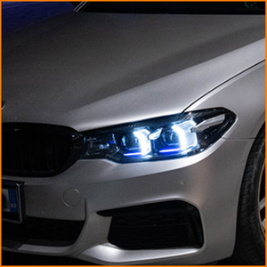 สำหรับ BMW ซีรีส์ 5 G30 G38 ปี 2018-2020 อัพเกรดเป็นรุ่นปี 2026 สไตล์ G68 ไฟเลเซอร์สีน้ำเงินแบบรมควัน ไฟ DRL แบบไล่ระดับ ไฟหน้า LED แบบ Sequential สำหรับรถยนต์ - Product Image 4