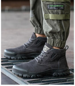 Zapatos de Trabajo de Seguridad con Punta de Acero para Hombre, Ligeros, Antideslizantes, Diseño Woodland, Botas de Trabajo de Cuero de Media Caña para Invierno - Product Image 5