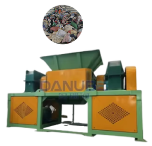 Déchiqueteur de déchets de vieux tissus de vêtements municipaux à double arbre OEM - Product Image 1